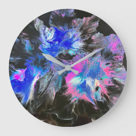 Relógio Grande Electric Bloom Abstract Clock