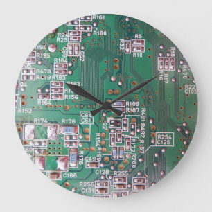 Relógio Grande Electronic Circuit Acrylic Wall Clock