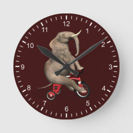 Relógio Grande Elefante Cujo Ciclo Ande É Um Triciclo