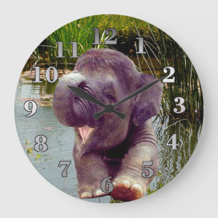 Relógio Grande Elefante e água