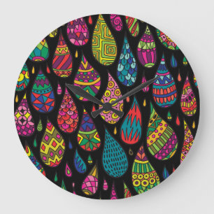 Relógio Grande elegância floral, fundo abstrato.