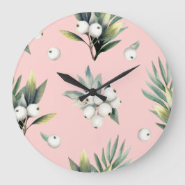 Relógio Grande Elegant Christmas Wall Clock – Festive Winter Time