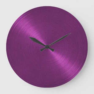 Relógio Grande Elegante Brilho Roxo
