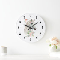 Elegante Cavalo Branco Boho Floral