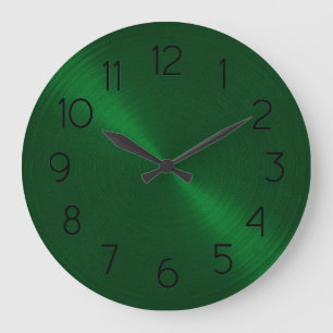 Relógio Grande Elegante Emerald Green Sheen