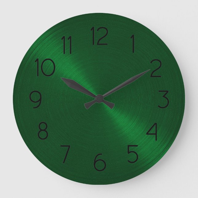 Relógio Grande Elegante Emerald Green Sheen (Frente)