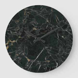 Relógio Grande Elegante mármore negro: fundo texturizado