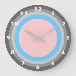 Relógio Grande ELEGANTE PINK E BLUE Wall Clock