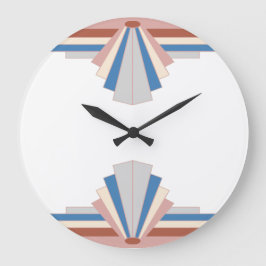 Relógio Grande Elementos de deco da arte em ouro rosa, azul e cin