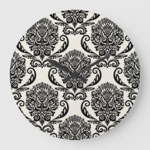 Relógio Grande Elementos decorativos, desenho sem costura à mão l