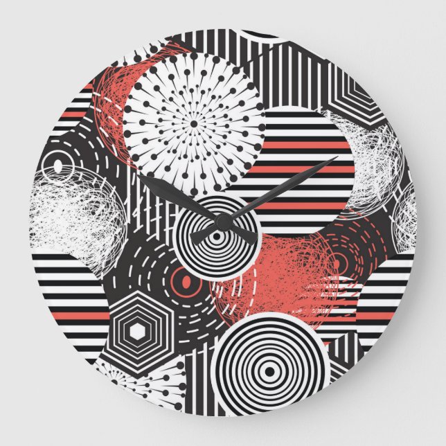 Relógio Grande Elementos Gráficos de Ilustração de Abstrato de Vi (Frente)