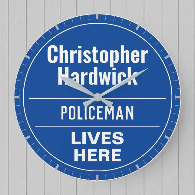 Relógio Grande em Placa de Parede de Policial Dive (Criador carregado)