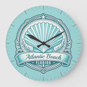 Relógio Grande Emblema Costeiro de Atlantic Beach FL