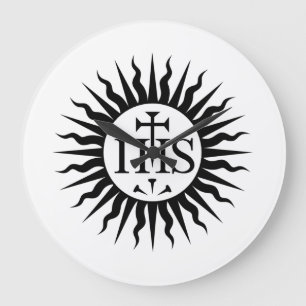 Relógio Grande Emblema da Companhia de Jesus Monograma