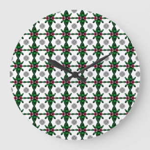 Relógio Grande Emerald Ruby Diamond Gemstone Art Red Green