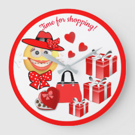 Relógio Grande Emoji de Moda Cuta Personalizável com Compro