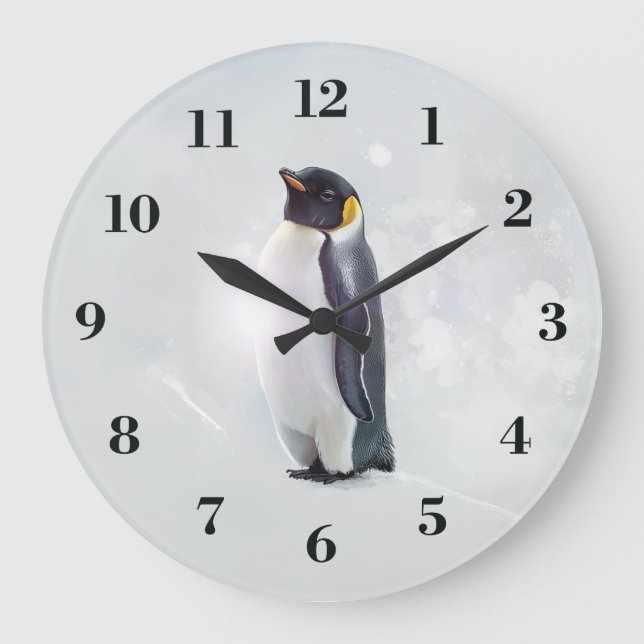 Relógio Grande Emperor Penguin (Frente)