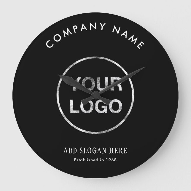 Relógio Grande Empresa de Design de Logotipo Modern Curve (Frente)