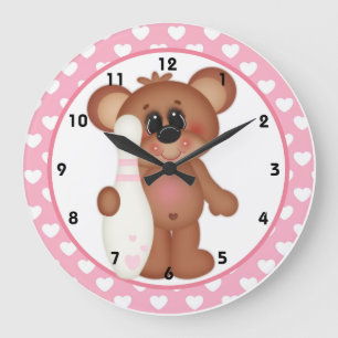 Relógio Grande Empurre-me sobre o Dia de os namorados Wall Clock 