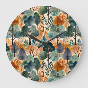 Relógio Grande Encantando Árvores de Outono