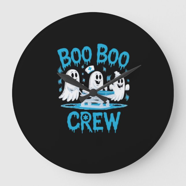 Relógio Grande Enfermeira paramédica da Boo Boo Crew Ghost Hallow (Frente)
