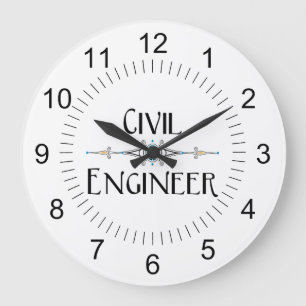 Relógio Grande Engenheiro Civil Linha Decorativa