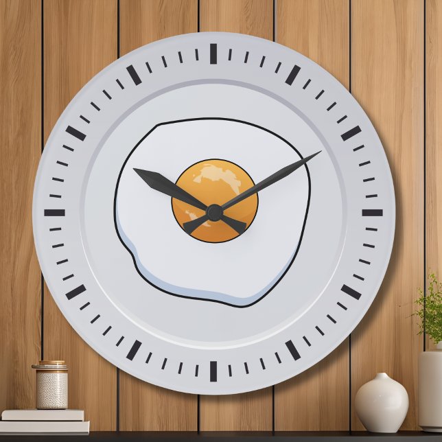 Relógio Grande Engraçado Omelet Brechfast - decoração da cozinha (Criador carregado)