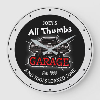 Relógio Grande Engraçado Qualquer Nome Todos Os Mumbs Garage Data