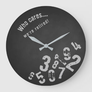 Relógio Grande Engraçado quem se importa é que somos Grunge Chalk
