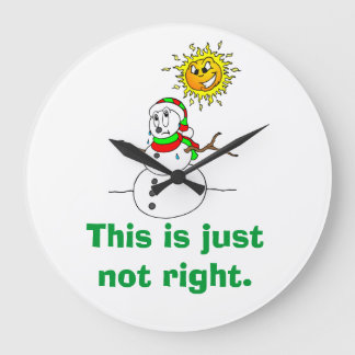 Relógio Grande Engraçado Snowman Humor Não Está Certo