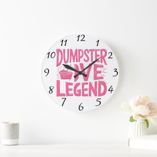 Relógio Grande Entusiasta Lendário De Disco De Dumpster (Lar)