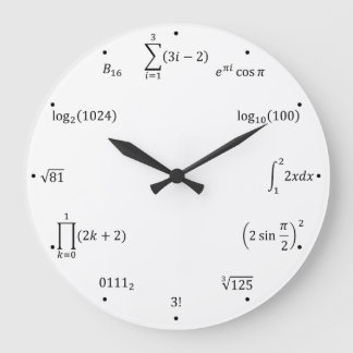 Relógio Grande Equações e Notações Matemáticas