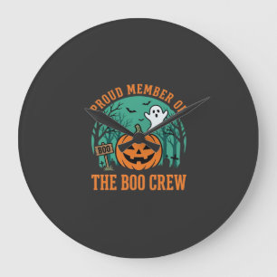 Relógio Grande Equipe Boo Design de Abóbora de Fantasma de Hallow