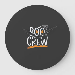 Relógio Grande Equipe Boo Design de Fantasma de Halloween_1