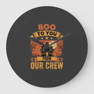 Relógio Grande Equipe de Casa Assombrada de Boo To You no Hallowe