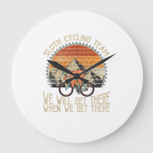 Relógio Grande Equipe de Ciclismo de Preguiça Nós Vamos Chegar Lá