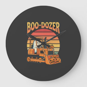 Relógio Grande Escavadeira de Halloween Fantasma Abóbora Boo-Doze