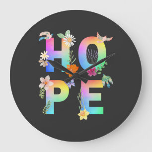 Relógio Grande Esperança de inspiração motivacional artística pos