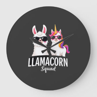 Relógio Grande Esquadrão Llamacorn Unicórnio Engraçado Esquadrão 