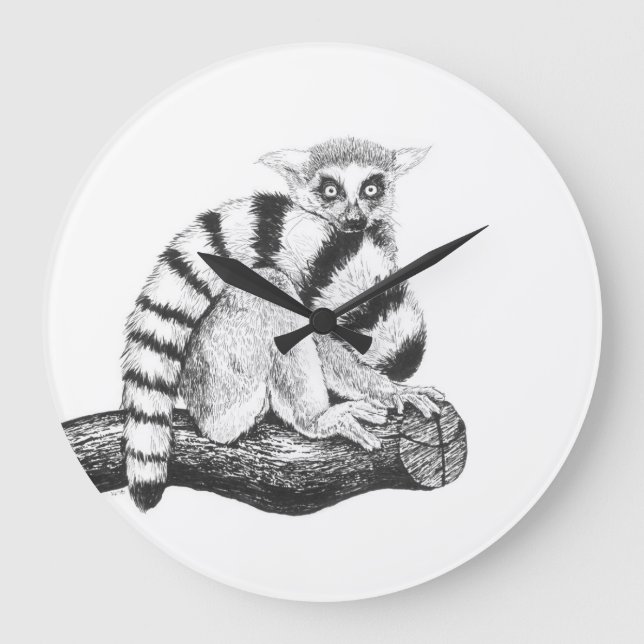 Relógio Grande Esquema de Lemur (Frente)