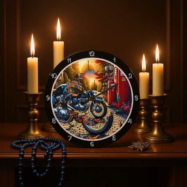 Relógio Grande Estação de Motociclos Vintage (Criador carregado)