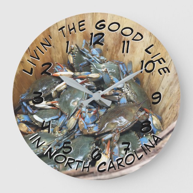 Relógio Grande Estação do Caranguejo Azul na Carolina do Norte (Frente)