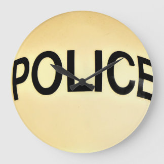 Relógio Grande Estação Policial Vintage Fora da Luz