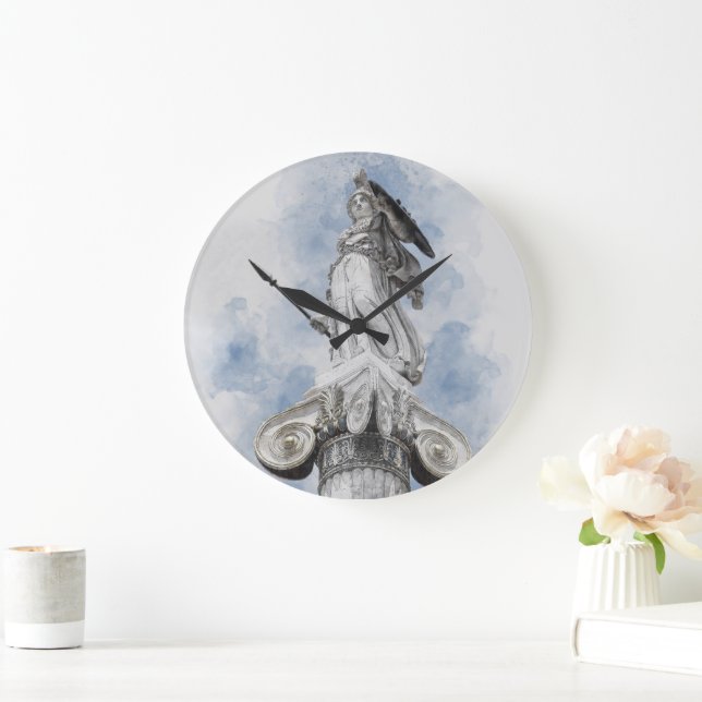 Relógio Grande Estátua grega clássica Athena (Lar)