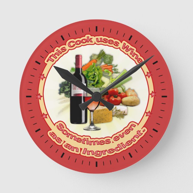 Relógio Grande Este Cook usa Vinho (Frente)