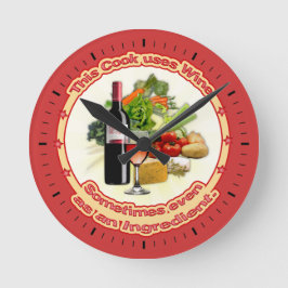Relógio Grande Este Cook usa Vinho