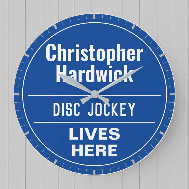 Relógio Grande Estilo de Parede de Jockey de Disco Divertido - Gr (Criador carregado)