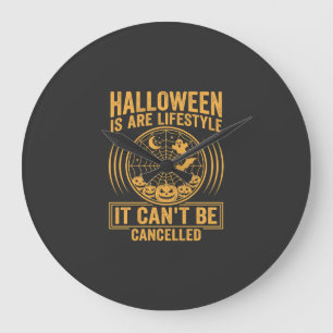 Relógio Grande Estilo de vida de Halloween Morcego Teia de Aranha