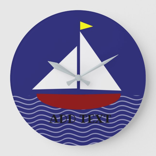 Relógio Grande estilo marinho azul (Frente)