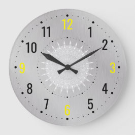 Relógio Grande Estilo Metálico Clássico - Minimalista